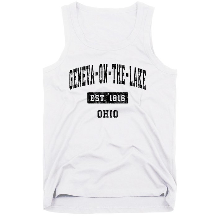 Geneva On The Lake Ohio Oh Vintage Established Sports Established Tank Top