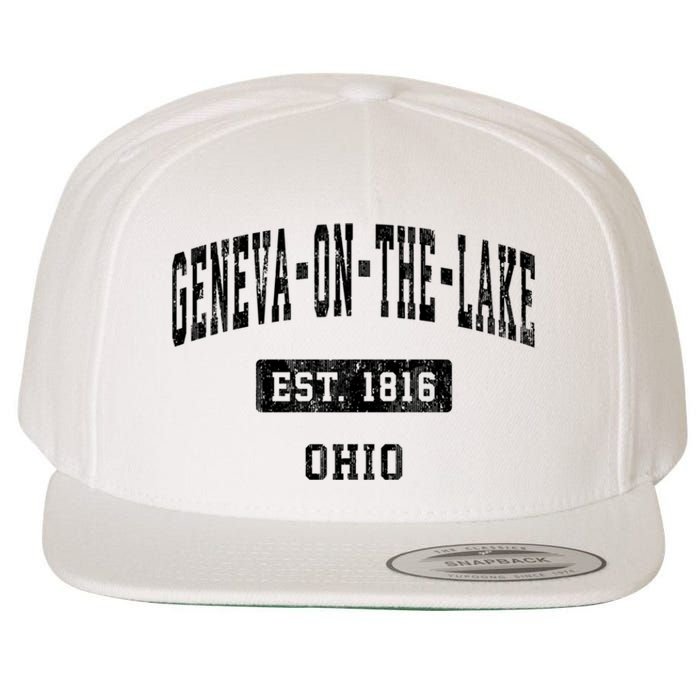 Geneva On The Lake Ohio Oh Vintage Established Sports Established Wool Snapback Cap