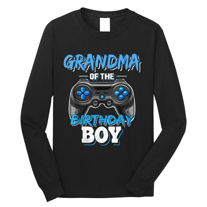 Grandma Of The Birthday Boy Matching Video Game Birthday Long Sleeve Shirt