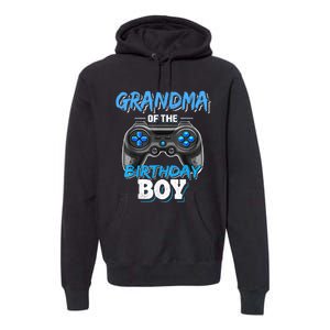 Grandma Of The Birthday Boy Matching Video Game Birthday Premium Hoodie