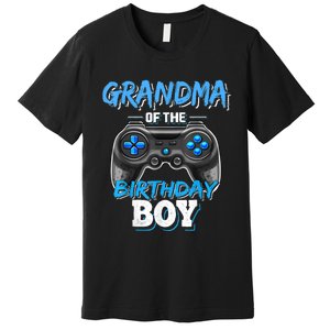 Grandma Of The Birthday Boy Matching Video Game Birthday Premium T-Shirt