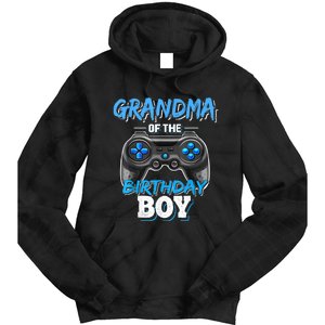 Grandma Of The Birthday Boy Matching Video Game Birthday Tie Dye Hoodie