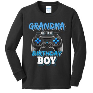 Grandma Of The Birthday Boy Matching Video Game Birthday Kids Long Sleeve Shirt