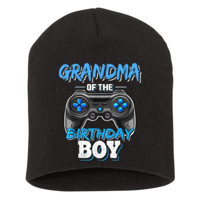 Grandma Of The Birthday Boy Matching Video Game Birthday Short Acrylic Beanie