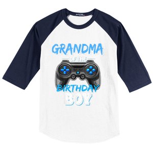 Grandma Of The Birthday Boy Matching Video Game Birthday Baseball Sleeve Shirt