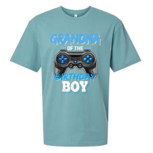 Grandma Of The Birthday Boy Matching Video Game Birthday Sueded Cloud Jersey T-Shirt