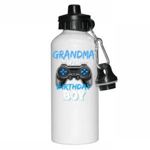 Grandma Of The Birthday Boy Matching Video Game Birthday Aluminum Water Bottle