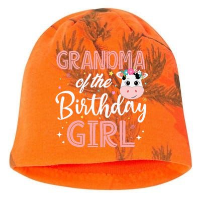 Grandma Of The Birthday Cow gift Birthday Kati - Camo Knit Beanie