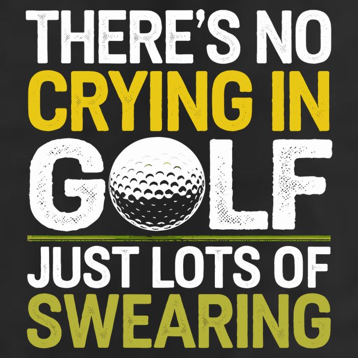 Golfing Outfit Theres No Crying In Golf Just Lots Of 7 Panel Mesh Trucker Snapback Hat