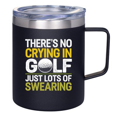 Golfing Outfit Theres No Crying In Golf Just Lots Of 12oz Stainless Steel Coffee Mug