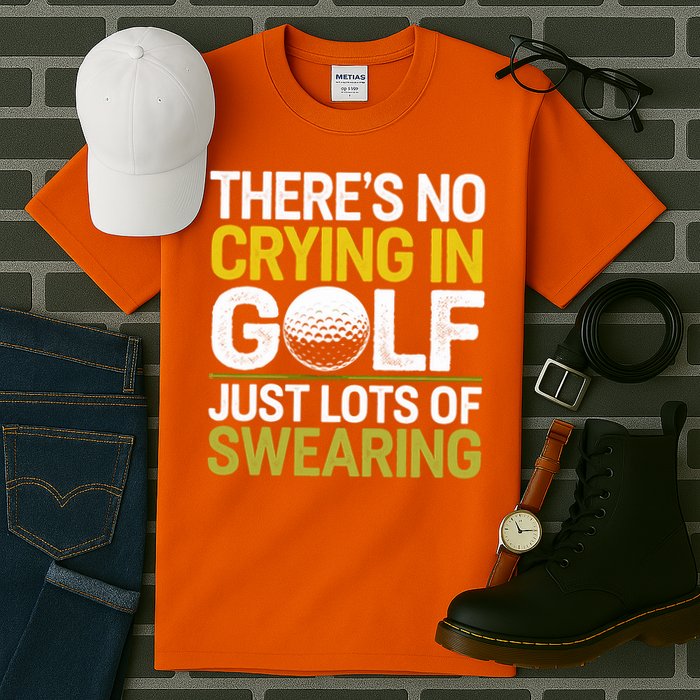 Golfing Outfit Theres No Crying In Golf Just Lots Of Tall T-Shirt