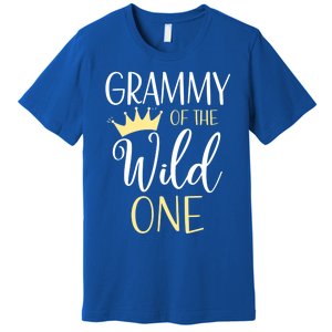 Grammy Of The Wild One First Birthday Matching Family Gift Premium T-Shirt