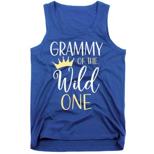 Grammy Of The Wild One First Birthday Matching Family Gift Tank Top