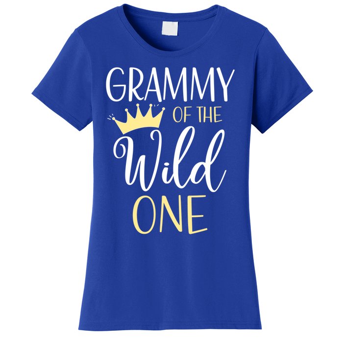 Grammy Of The Wild One First Birthday Matching Family Gift Women's T-Shirt