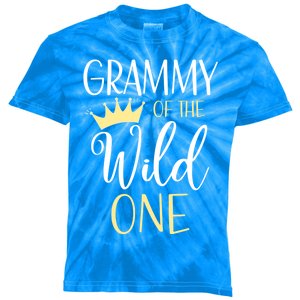 Grammy Of The Wild One First Birthday Matching Family Gift Kids Tie-Dye T-Shirt