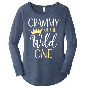 Grammy Of The Wild One First Birthday Matching Family Gift Women's Perfect Tri Tunic Long Sleeve Shirt