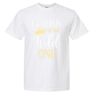 Grammy Of The Wild One First Birthday Matching Family Gift Garment-Dyed Heavyweight T-Shirt