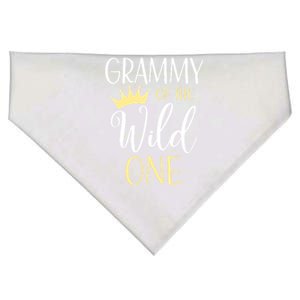 Grammy Of The Wild One First Birthday Matching Family Gift USA-Made Doggie Bandana