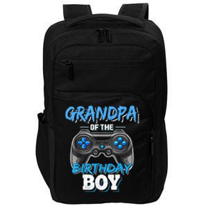 Grandpa Of The Birthday Boy Matching Video Game Birthday Impact Tech Backpack