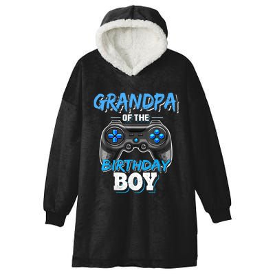 Grandpa Of The Birthday Boy Matching Video Game Birthday Hooded Wearable Blanket