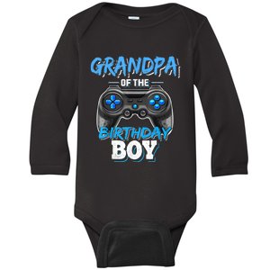 Grandpa Of The Birthday Boy Matching Video Game Birthday Baby Long Sleeve Bodysuit