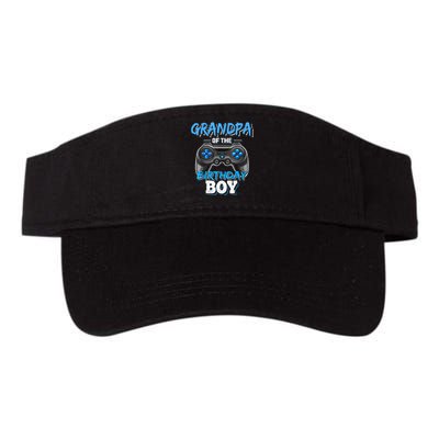 Grandpa Of The Birthday Boy Matching Video Game Birthday Valucap Bio-Washed Visor