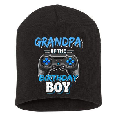 Grandpa Of The Birthday Boy Matching Video Game Birthday Short Acrylic Beanie