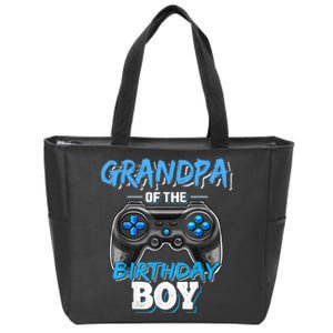 Grandpa Of The Birthday Boy Matching Video Game Birthday Zip Tote Bag