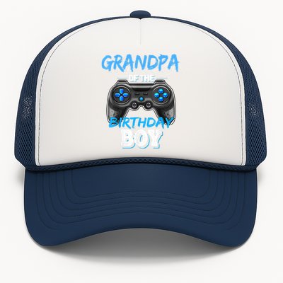 Grandpa Of The Birthday Boy Matching Video Game Birthday Trucker Hat