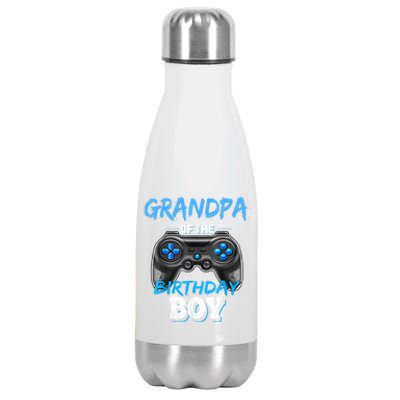 Grandpa Of The Birthday Boy Matching Video Game Birthday Stainless Steel Insulated Water Bottle