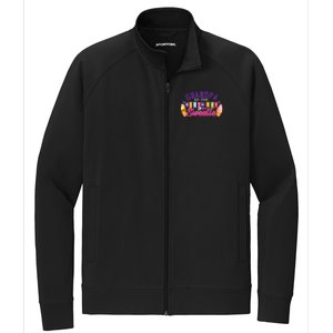 Grandpa Of The Birthday Sweetie Ice Cream Birthday Party Stretch Full-Zip Cadet Jacket