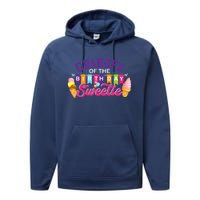 Grandpa Of The Birthday Sweetie Ice Cream Birthday Party Performance Fleece Hoodie