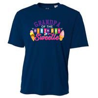 Grandpa Of The Birthday Sweetie Ice Cream Birthday Party Cooling Performance Crew T-Shirt