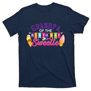 Grandpa Of The Birthday Sweetie Ice Cream Birthday Party T-Shirt