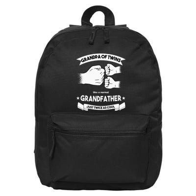 Grandpa Of Twins Baby Announcement Party Twin Grandfather 16 in Basic Backpack
