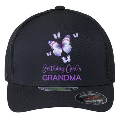 Grandma Of The Birthday Butterfly Family 1st Birthday Funny Gift Flexfit Unipanel Trucker Cap