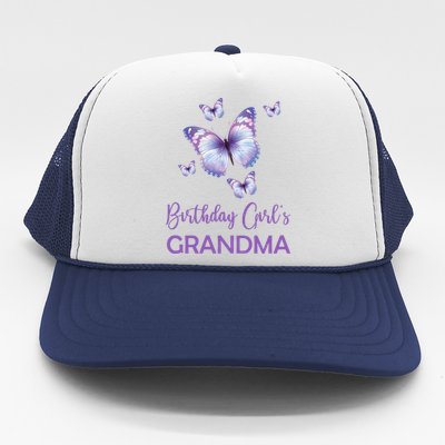 Grandma Of The Birthday Butterfly Family 1st Birthday Funny Gift Trucker Hat