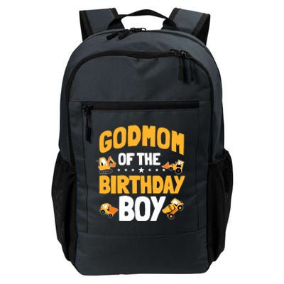 Godmom Of The Birthday Boy Construction Worker Bday Party Daily Commute Backpack