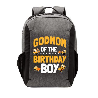 Godmom Of The Birthday Boy Construction Worker Bday Party Vector Backpack