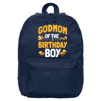 Godmom Of The Birthday Boy Construction Worker Bday Party 16 in Basic Backpack