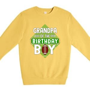 Grandpa Of The Birthday American Football Birthday Cute Gift Premium Crewneck Sweatshirt