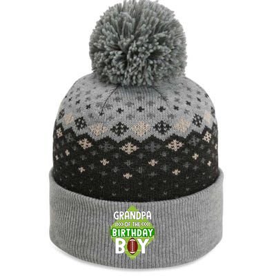 Grandpa Of The Birthday American Football Birthday Cute Gift The Baniff Cuffed Pom Beanie