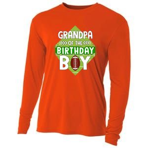 Grandpa Of The Birthday American Football Birthday Cute Gift Cooling Performance Long Sleeve Crew