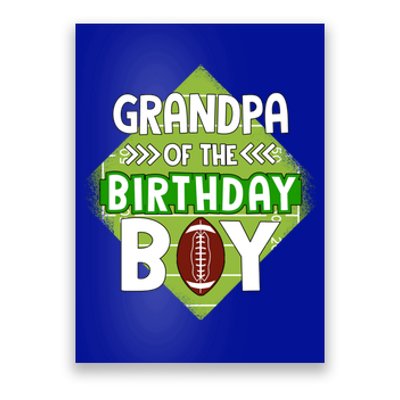 Grandpa Of The Birthday American Football Birthday Cute Gift Poster