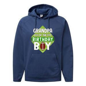 Grandpa Of The Birthday American Football Birthday Cute Gift Performance Fleece Hoodie