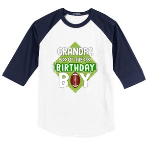 Grandpa Of The Birthday American Football Birthday Cute Gift Baseball Sleeve Shirt