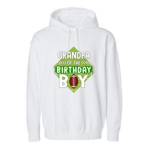 Grandpa Of The Birthday American Football Birthday Cute Gift Garment-Dyed Fleece Hoodie