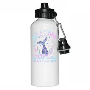 Grandpa Of The Birthday Mermaid Family Matching Party Squad Gift Aluminum Water Bottle