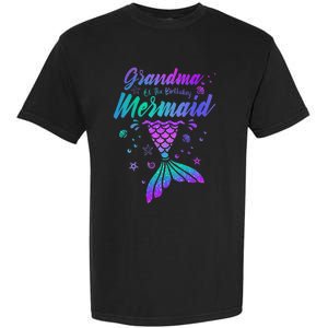 Grandma Of The Birthday Mermaid Family Matching Birthday Garment-Dyed Heavyweight T-Shirt