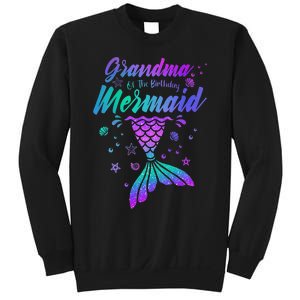 Grandma Of The Birthday Mermaid Family Matching Birthday Sweatshirt